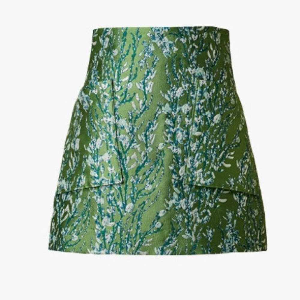 ISO Christy Turlington H&M exclusive green skirt
